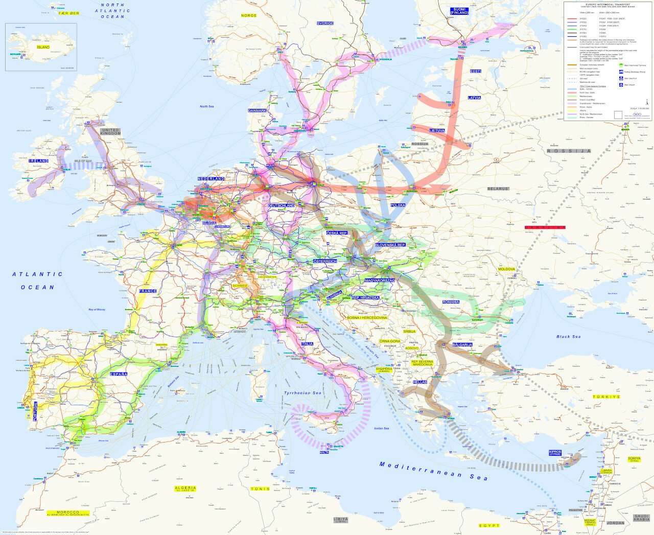 Europe For Intermodal Transport Interactive Maps